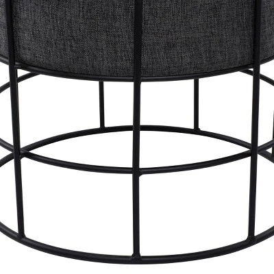 Metal Fabric Patio Garden Stool - Olivia & May 7 Metal Fabric Patio Garden Stool - Olivia & May - Image 5
