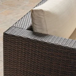 Santa Rosa 10pc Wicker Sectional Sofa Set - Brown/Beige - Christopher Knight Home -Crosley Shop GUEST 56d2f2b1 2c1b 4db7 951d b22d2640bcc0