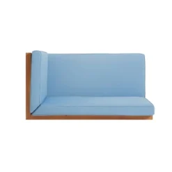 2pc Brava Outdoor Acacia Wood Right Arm Loveseat & Coffee Table With Cushion Teak/Blue - Christopher Knight Home 16 2pc Brava Outdoor Acacia Wood Right Arm Loveseat & Coffee Table With Cushion Teak/Blue - Christopher Knight Home -Crosley Shop GUEST 588da207 a0f3 434c 8079 e93b0cf3c2e1