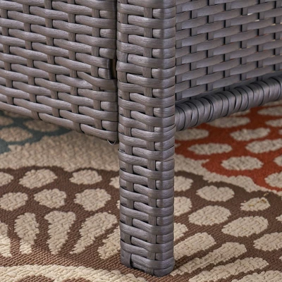 St. Lucia Wicker Loveseat - Gray - Christopher Knight Home 6 St. Lucia Wicker Loveseat - Gray - Christopher Knight Home - Image 4