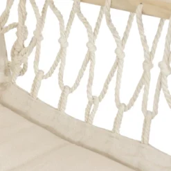 Sunnydaze Decor Sunnydaze Outdoor Printed Polycotton Fabric Hammock Chair With Armrests And Hardwood Spreader Bar - 300 Lb Capacity - Natural -Crosley Shop GUEST 5a16b32a 76bc 41f6 9819 fac51023c806