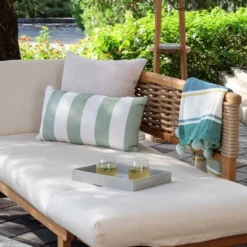 Cambridge Casual Auburn Teak & Wicker Outdoor Patio Daybed With Cushion Brown/Beige -Crosley Shop GUEST 5ad0602b aa3e 4433 9437 e3ea8b69abe6