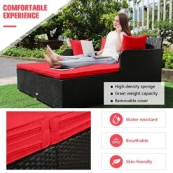 Tangkula Patio Rattan Daybed With 4 Pillows Cushioned Sofa For Outdoor 20 Tangkula Patio Rattan Daybed With 4 Pillows Cushioned Sofa For Outdoor -Crosley Shop GUEST 5b7896a0 b31a 48b5 a996 1ba44f1d6e69