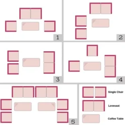 Costway 8PCS Rattan Patio Furniture Set Cushioned Sofa Chair Coffee Table -Crosley Shop GUEST 5b8a339a 56eb 497b ad40 9f5f5b76b840