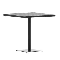 Merrick Lane Outdoor Patio Table All-Weather 30" Square Dining Table With Faux Teak Poly Slats - Steel Frame -Crosley Shop GUEST 5baa1b07 6a1c 4db2 96df 6ed30be1ad70