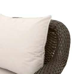 Amaya 5pc Outdoor 4 Wicker Swivel Chair & Fire Pit Set - Dark Brown/Beige/Matte Black - Christopher Knight Home -Crosley Shop GUEST 5c1020e0 811d 403a a2ef 4d25998b38e8