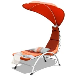 Costway Chaise Lounge Chair With Canopy Hammock Chair With Canopy OrangeBeigeTurquoise -Crosley Shop GUEST 5cf15053 bde9 424a a3b8 f25e83e78c25