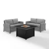 Bradenton 3pc Wicker Loveseat Set With Fire Table - Gray - Crosley -Crosley Shop GUEST 5f81ff12 807c 4220 9c6a 941ad54ad9bd