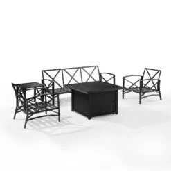 Kaplan 5pc Outdoor Sofa Set With Fire Table - Oatmeal - Crosley -Crosley Shop GUEST 5f90e638 ce6d 4ad7 ac23 1234de80a6db