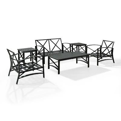 6pc Kaplan Outdoor Seating Set Mist - Crosley 5 6pc Kaplan Outdoor Seating Set Mist - Crosley - Image 3