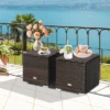 Costway 2PCS Patio Rattan Ottomans Seat Side Table Storage Box Footstool W/Cushions Navy 2 Costway 2PCS Patio Rattan Ottomans Seat Side Table Storage Box Footstool W/Cushions Navy -Crosley Shop GUEST 611c4976 0e2a 48cd b9d4 79864eb7ce56