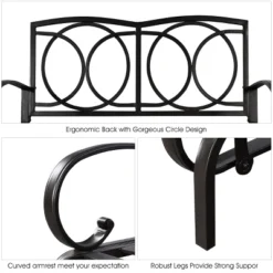 Costway Glider Outdoor Patio Rocking Bench Loveseat Cushioned Seat Steel Frame Blue 16 Costway Glider Outdoor Patio Rocking Bench Loveseat Cushioned Seat Steel Frame Blue -Crosley Shop GUEST 6212b81a c31e 4af7 8055 d71b6529ecae