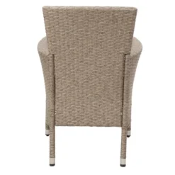 7pc Outdoor Wicker Dining Set With Cushions - Beige - GODEER -Crosley Shop GUEST 625d11c8 39af 4b90 b329 51afadc0a4c2