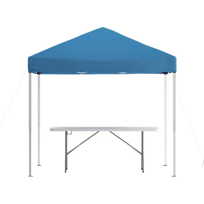 Emma And Oliver Outdoor Event/Tailgate Tent Set With Pop Up Event Canopy And Wheeled Case And Bi-Fold Table With Carrying Handle 3 Emma And Oliver Outdoor Event/Tailgate Tent Set With Pop Up Event Canopy And Wheeled Case And Bi-Fold Table With Carrying Handle