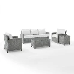 Bradenton 5pc Outdoor Wicker Sofa Set - Crosley -Crosley Shop GUEST 6347eada 1eb3 465f 838b 5d9f2fb757d8