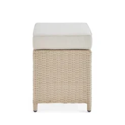 Canaan 4pc All Weather Wicker Outdoor Double Corner Horseshoe Sectional Set Cream - Alaterre Furniture -Crosley Shop GUEST 64d700d6 2fdd 495a b4b6 9b2d3993cb40