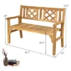 Costway Patio Outdoor Solid Wood Bench Folding Loveseat Chair Park Garden Deck Furniture -Crosley Shop GUEST 6533cd77 72c8 41b0 aef2 2f929c228261