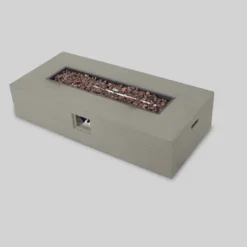 Oana 12pc Acacia U-Shaped Sectional Sofa Set With Fire Pit - Teak/Beige And Light Gray - Christopher Knight Home -Crosley Shop GUEST 65511adb 76e2 47b5 9c45 6d1d767871ce