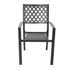 7pc Metal Patio Dining Set With Rectangular Umbrella Table & 6 Stackable Chairs - Captiva Designs -Crosley Shop GUEST 65b9cb1d 3ef6 4cb1 b31a 7ea2769f2ee2