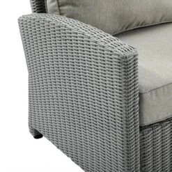 Bradenton 3pc Outdoor Wicker Sofa & 2 Ottoman Set - Gray/Gray - Crosley 24 Bradenton 3pc Outdoor Wicker Sofa & 2 Ottoman Set - Gray/Gray - Crosley -Crosley Shop GUEST 66fc6e6e 9a41 497a 92fd 8023040bf3fd 6