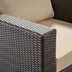 Santa Rosa 10pc Wicker Sectional Sofa Set - Brown/Beige - Christopher Knight Home -Crosley Shop GUEST 6814dcae 4b51 40d3 80a7 44668cda4b2f