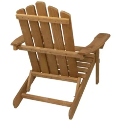 Northlight 36" Natural Stained Classic Folding Wood Adirondack Chair -Crosley Shop GUEST 68c3b15d 3940 4ca9 b0f2 650241303746