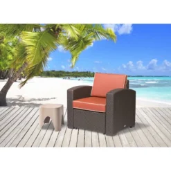 Magnolia Rattan Club Chair - Lagoon