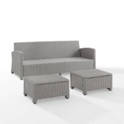 Bradenton 3pc Outdoor Wicker Sofa & 2 Ottoman Set - Navy/Gray - Crosley 19 Bradenton 3pc Outdoor Wicker Sofa & 2 Ottoman Set - Navy/Gray - Crosley -Crosley Shop GUEST 6a2be418 45b0 4137 a53a de8186f06036 1