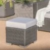 Santa Rosa Wicker Outdoor Patio Ottoman Seat - Gray/Silver - Christopher Knight Home -Crosley Shop GUEST 6b5561f2 0fd5 4fe7 b97b b94bd415f322