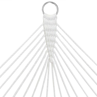 Sunnydaze Decor Sunnydaze Heavy-Duty 2-Person Quilted Printed Fabric Spreader Bar Hammock And Pillow - 450 Lb Weight Capacity - Watermelon And Chevron 6 Sunnydaze Decor Sunnydaze Heavy-Duty 2-Person Quilted Printed Fabric Spreader Bar Hammock And Pillow - 450 Lb Weight Capacity - Watermelon And Chevron - Image 4