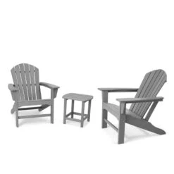 3pk Seating Set With Plastic Resin Adirondack Chairs & Side Table - EDYO LIVING -Crosley Shop GUEST 6bd34f4d eaa6 4d18 b107 612ad80af80e