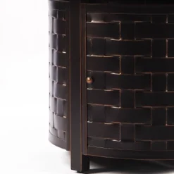 Oakland Living 5pc Deep Seating Swivel Aluminum Outdoor Patio Fire Pit Dining Set With 44" Round Fire Table With Weave Pattern Copper -Crosley Shop GUEST 6c0cd739 5c67 4257 bf9c 474addb31405