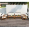 Costway 8PCS Patio Mix Brown Wicker Sofa Set Acacia Wood Frame With Seat & Back Cushions -Crosley Shop GUEST 6d1d13f2 366e 4ce1 b695 1a023bba9a38
