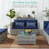 Best Choice Products 2-Person Outdoor Patio Loveseat Wicker Sofa Couch Furniture Set W/ 2 Accent Pillows - Gray/Navy -Crosley Shop GUEST 6d28d4e6 15af 4d0e 8df6 f639deb1681c