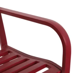 Metal Patio Bench With Steel Frame - Red - Captiva Designs -Crosley Shop GUEST 6d697274 dcca 4275 9b3f 4dc17d7a9c89