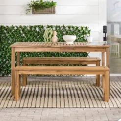 3pc Acacia Wood X Design Outdoor Patio Dining Set - Brown - Saracina Home 16 3pc Acacia Wood X Design Outdoor Patio Dining Set - Brown - Saracina Home -Crosley Shop GUEST 6d770303 bf3b 4b8f af2d 632862928d22