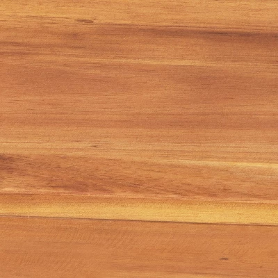 Flash Furniture Martindale Solid Acacia Wood Patio Dining Bench For 2 With Slatted Top And Black Flared Wooden Legs In A Natural Finish 11 Flash Furniture Martindale Solid Acacia Wood Patio Dining Bench For 2 With Slatted Top And Black Flared Wooden Legs In A Natural Finish - Image 9