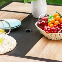 7pc Patio Dining Set With 360 Swivel Chairs & Rectangle Steel & Plastic Tabletop - Captiva Designs -Crosley Shop GUEST 6fb8ff9f b3b0 46d6 9146 bbc4e1353dab 1