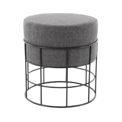 Metal Fabric Patio Garden Stool - Olivia & May 4 Metal Fabric Patio Garden Stool - Olivia & May - Image 2