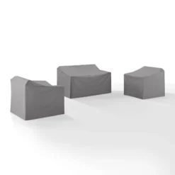 Crosley 3pc Furniture Cover Set, Loveseat And Two Chairs, Gray -Crosley Shop GUEST 6fc05115 8e98 4fb0 a5ad cdda5e752478