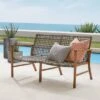 Ridley Outdoor Wicker & Metal Loveseat - Gray - Crosley -Crosley Shop GUEST 706cf3f1 dda8 4a3f 9272 ebc02cd13e76