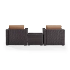 Biscayne 3pc Outdoor Wicker Seating Set - Mocha - Crosley -Crosley Shop GUEST 714b4711 dd2c 46b3 b9df 41c514ef595f
