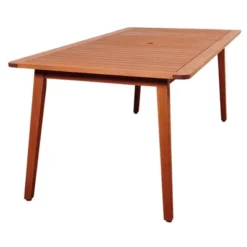 Adelson 7pc Patio Eucalyptus Wood Dining Set - International Home Miami