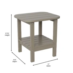 Flash Furniture Newport HDPE 2-Tier Adirondack Side Table - All-Weather - Indoor/Outdoor -Crosley Shop GUEST 72b18254 cff1 4ff6 80f1 f8b0fb121ca0