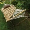 Outdoor Hammock And Stand Set - Beige/Brown/Off-White Stripe -Crosley Shop GUEST 733fd39b b190 4a0e 884e 270bbed306cb