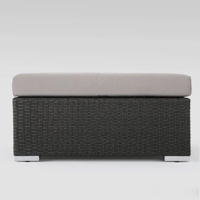 Santa Rosa 8pc Wicker Sectional Sofa Set - Gray/Silver - Christopher Knight Home 6 Santa Rosa 8pc Wicker Sectional Sofa Set - Gray/Silver - Christopher Knight Home - Image 4