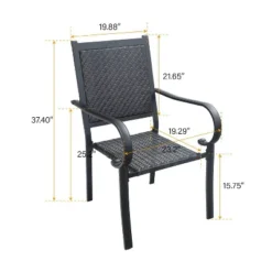 5pc Patio Set With Steel Table & Wicker Rattan Dining Chairs With Cushions - Captiva Designs 40 5pc Patio Set With Steel Table & Wicker Rattan Dining Chairs With Cushions - Captiva Designs -Crosley Shop GUEST 7383bf3c b784 4318 8e3b 57d0dc9af94c