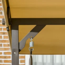 Outsunny 3-Seat Patio Swing Chair, Outdoor Canopy Swing Glider With Cushion With 3 Throw Pillows & Adjustable Shade For Porch, Khaki 11 Outsunny 3-Seat Patio Swing Chair, Outdoor Canopy Swing Glider With Cushion With 3 Throw Pillows & Adjustable Shade For Porch, Khaki -Crosley Shop GUEST 73d18d34 ae57 4481 b037 730f0c277aef