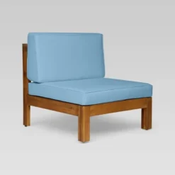 Brava 5pc Acacia Sectional Sofa Set - Teak/Blue - Christopher Knight Home -Crosley Shop GUEST 7437aa03 f7e0 4034 bf2f 053bbf6e6cf1