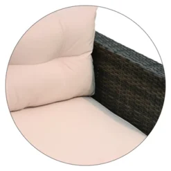 5pc Wicker Patio Sectional Seating Set With Shallow Cushions - Brown - GODEER -Crosley Shop GUEST 74a267cc f291 4463 aa88 a0ca2c223c04